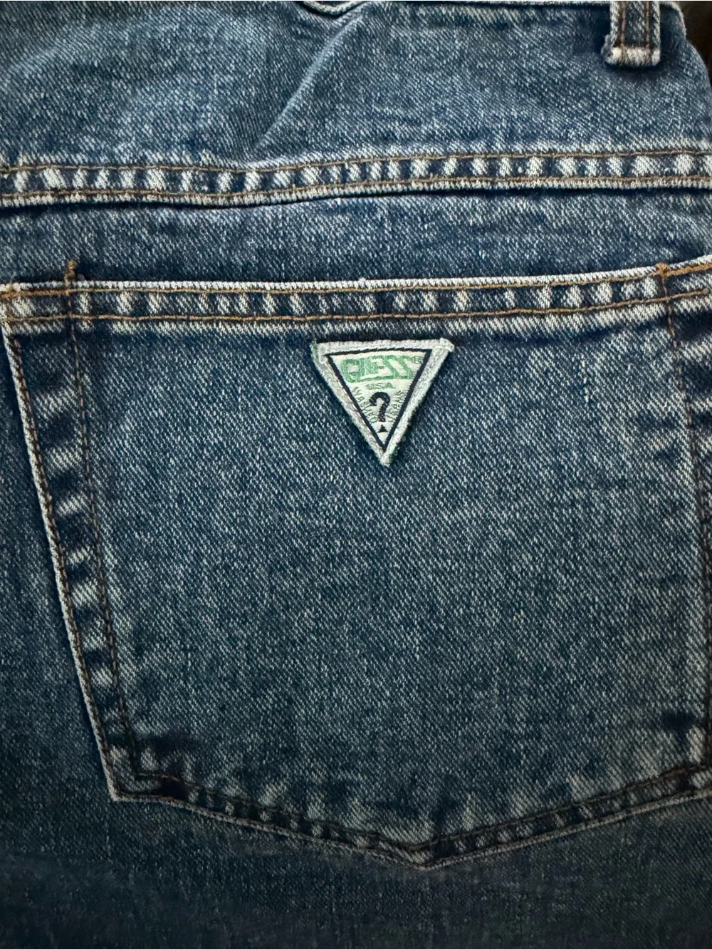 GUESS Vintage 90s Y2K 100% Cotton High Rise Rigid Denim Jeans Size 32 33x27 - Picture 9 of 9